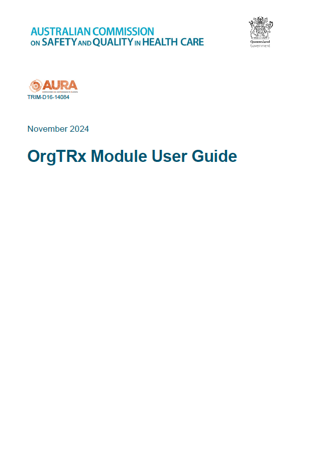 Thumbnail for APAS - OrgTRx Module User Guide