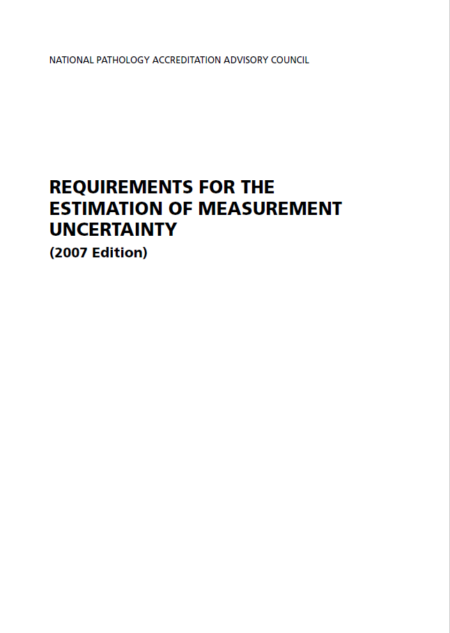 An image of the front cover of Tier 3B Requirements for the Estimation of Measurement Uncertainty (2007 edition)