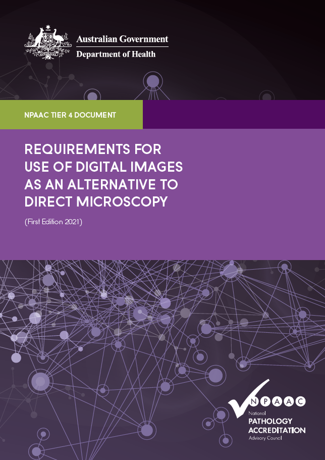 An image of the front cover of Tier 4 Requirements for the Use of Digital Images as an Alternative to Direct Microscopy