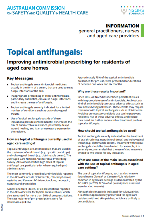 Topical antifungals fact sheet