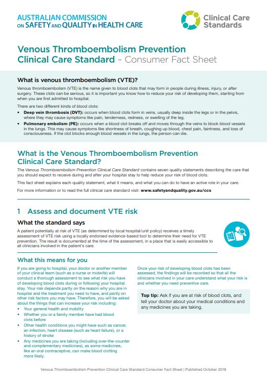Thumbnail for VTE CCS Consumer Fact Sheet