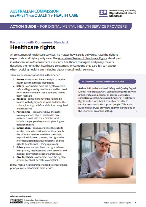 Action guide – Healthcare rights | Australian Commission on Safety and ...