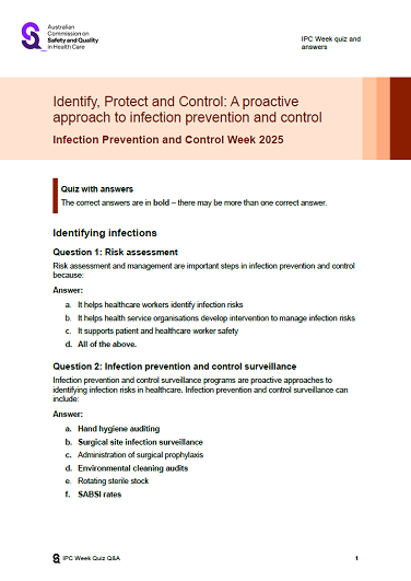 Infection Prevention and Control Week 2025 - Quiz and answers ...