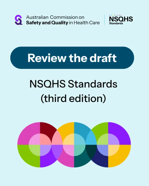 Thumbnail image for the landscape social media tile for NSQHS (third edition) consultation 2026