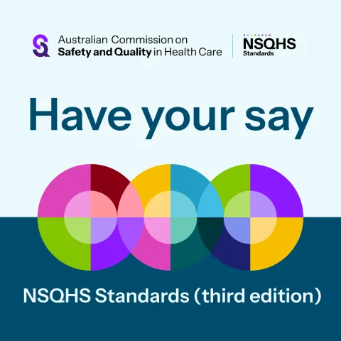 Thumbnail image for the landscape social media tile for NSQHS (third edition) consultation 2026