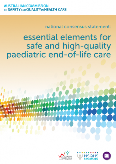  paediatric end-of-life care consensus statement Front cover