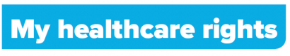 My healthcare rights banner