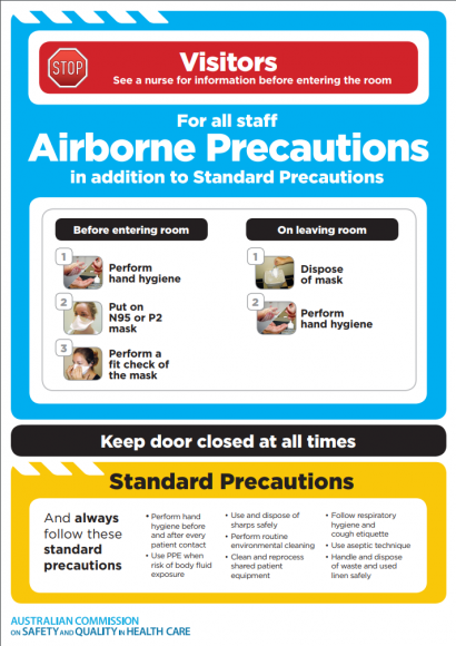 Universal Health Precautions Chart