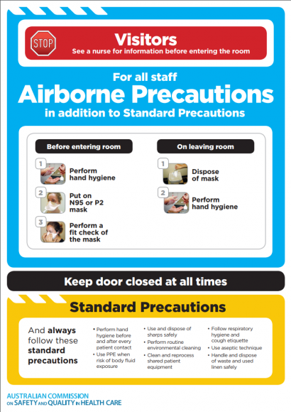Approach 1 Airborne Standard Precautions