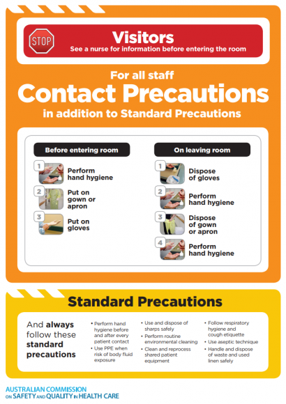 Approach 1 - Contact standard precautions photo