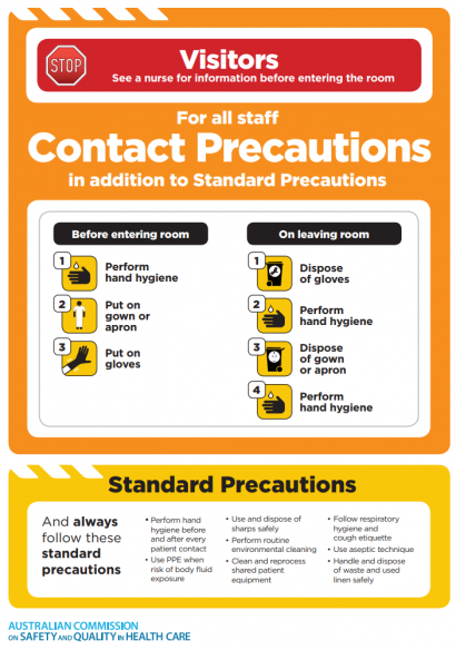 Approach 2 - Contact standard precautions icon