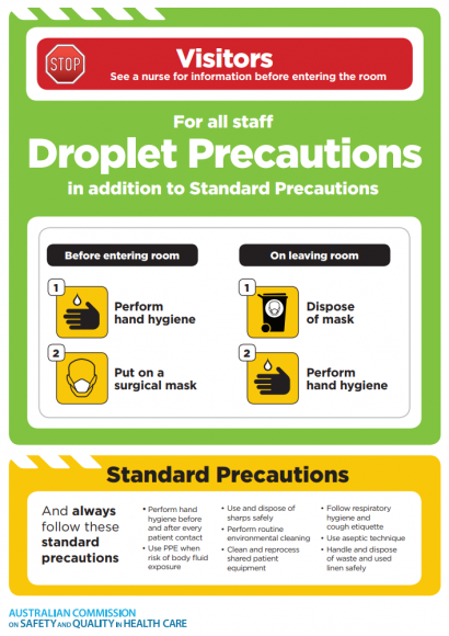 Approach 2 - Droplet standard precautions icon