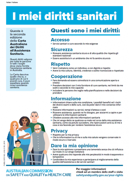 Charter of Healthcare Rights - Italian