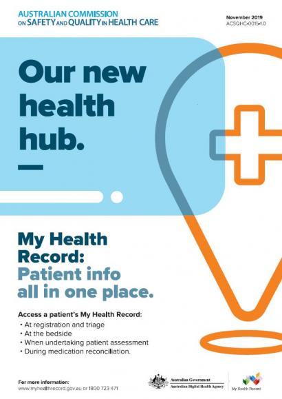 My Health Record poster - Our new health hub