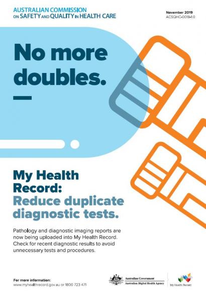 My Health Record poster - No more doubles