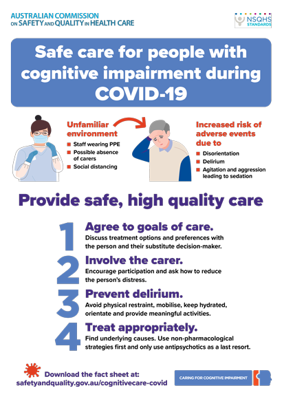 Safe care for people with cognitive impairment during COVID-19