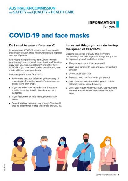 COVID-19 and face masks - Easy English