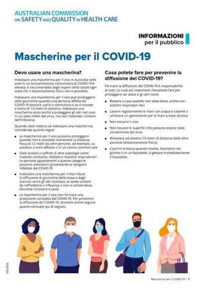 COVID-19 and face masks thumbnail - Italian