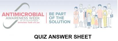 Quiz answer sheet