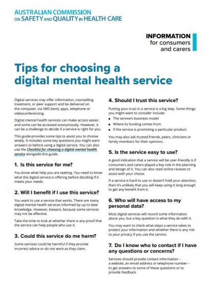Tips for choosing a digital mental health service - thumbnail