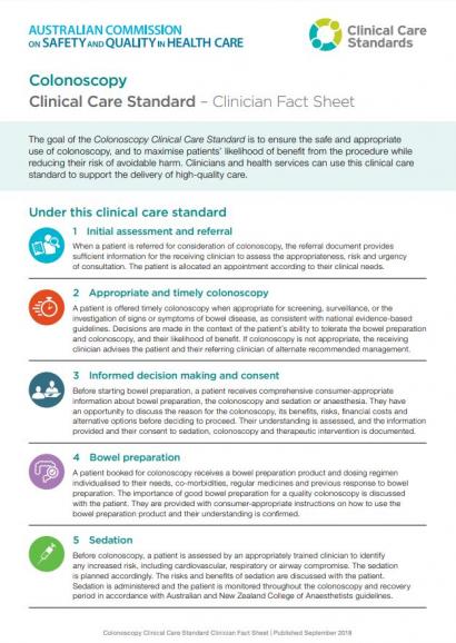 Thumbnail Colonoscopy Clinician Fact Sheet
