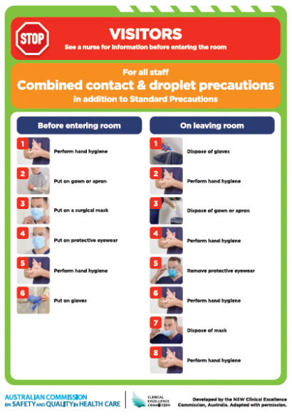 Poster - Combined contact and droplet precautions