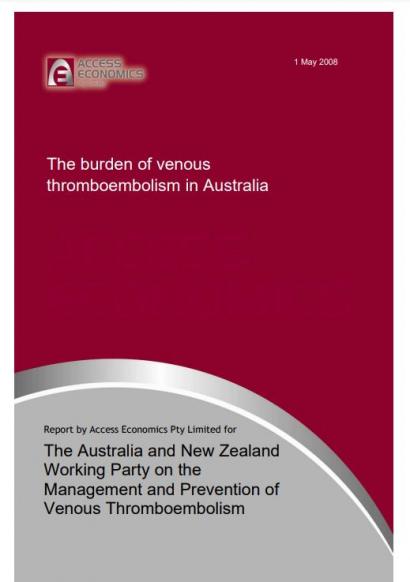 Thumbnail for Burden of VTE in Aust report, VTE CCS.