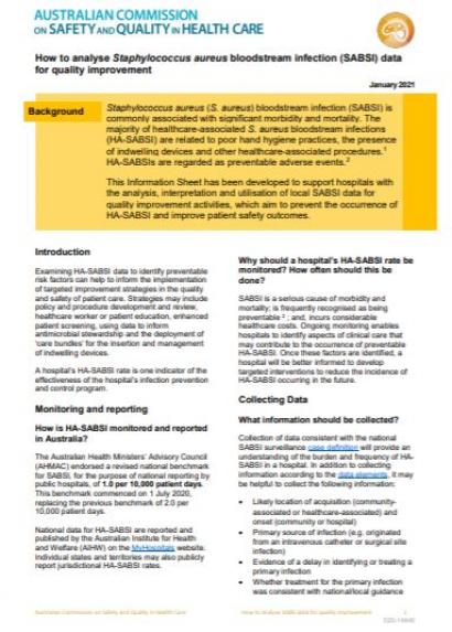 Staphylococcus aureus in Healthcare Settings, HAI