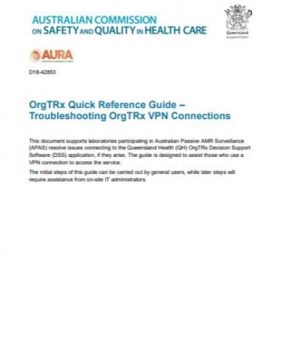 OrgTrX Quick Reference Guide - troubleshooting