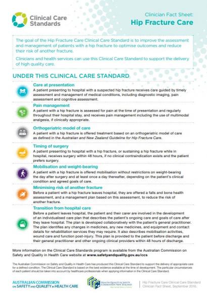 Clinician Fact Sheet for Hip Fracture