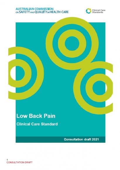 Thumbnail for Low Back Pain Clinical Care Standard Consultation Draft.