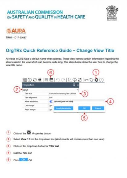 OrgTRx Quick Reference Guide – Change View Title