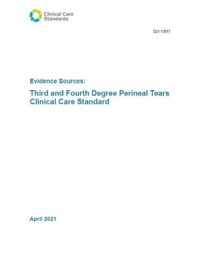 Thumbnail for Evidence Sources - Perineal Tears Clinical Care Standard