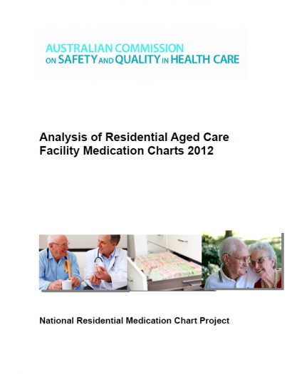 Analysis of Residential Aged Care Facility Medication Charts 2012