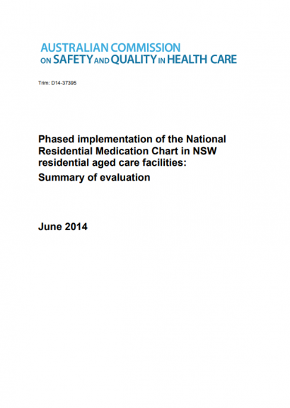Phased implementation of the NRMC in NSW RACFs Evaluation Report - summary