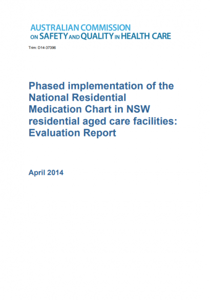 Phased implementation of the NRMC in NSW RACFs Evaluation Report - summary