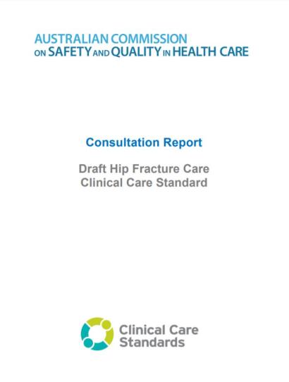 A picture of the coverpage for the Hip Fracture Care Consultation Report