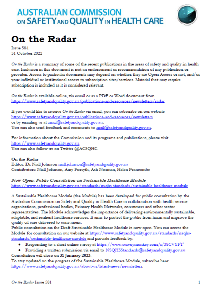 On the Radar Issue 581 imge