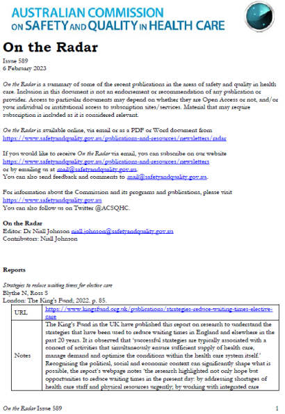 On the Radar Issue 589