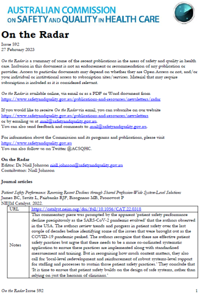 On the Radar Issue 592