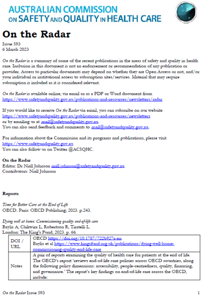 On the Radar Issue 593