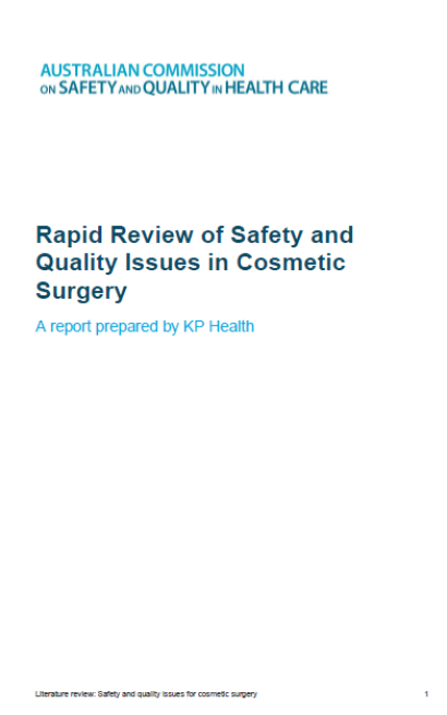 Rapid Literature Review of Safety and Quality Issues in Cosmetic Surgery