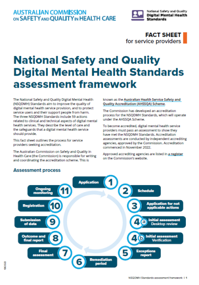 Digital mental health assessment framework