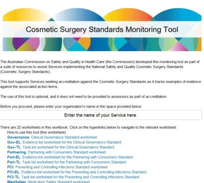 Cosmetic Surgery Standards Monitoring Tool