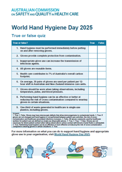 Quiz With Answers World Hand Hygiene Day 2025 Australian Commission Quiz Answers World Hand Hygiene Day 2025