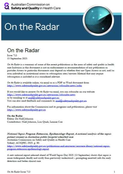 Front page image of On the Radar Issue 713