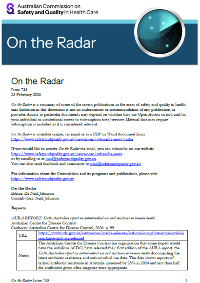 Front page image of On the Radar Issue 733