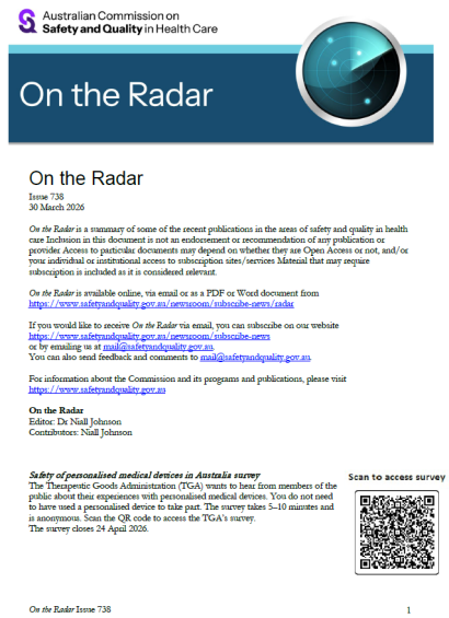 Front page image of On the Radar Issue 738