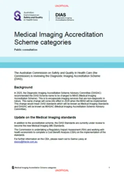 Medical Imaging Accreditation Scheme practice categories