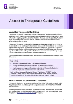 Cover image of 'Access to Therapeutic Guidelines' document